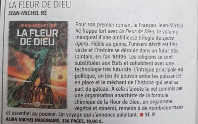 « Pour son premier roman, le français Jean-Michel Ré frappe fort avec « La Fleur de Dieu », le volume inaugural d&rsquo;une ambitieuse trilogie de space opera. »